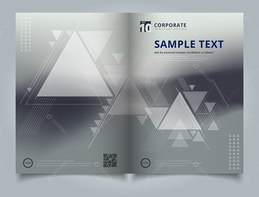 Background Folheto Abstrato Vetor EPS