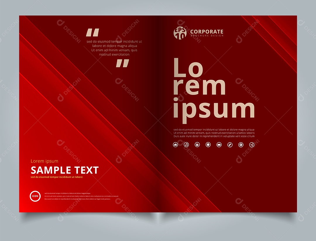 Folhetos de Apresentação Vetor EPS Editável