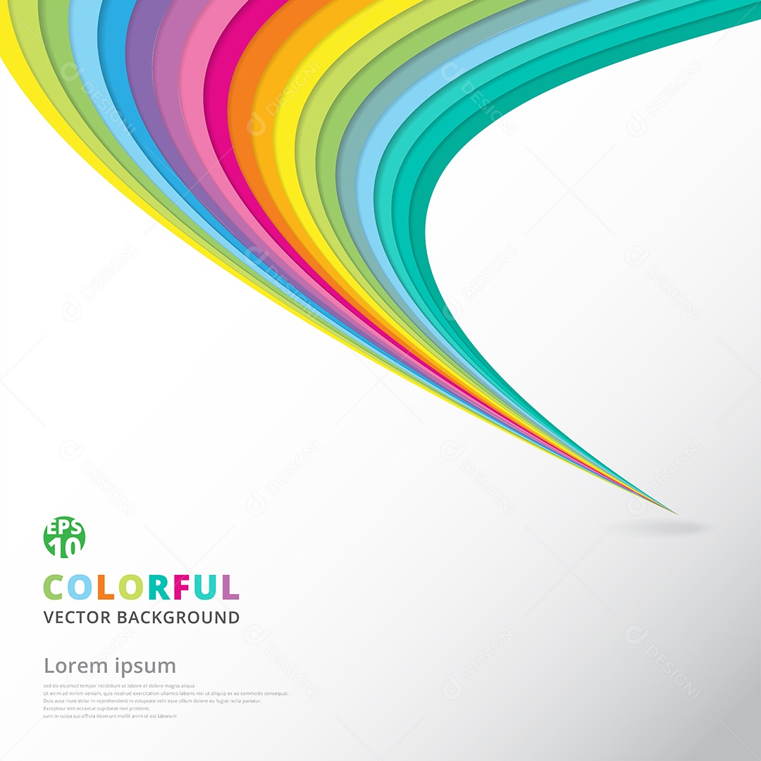 Background Linhas Coloridas Abstratas Vetor EPS Editável