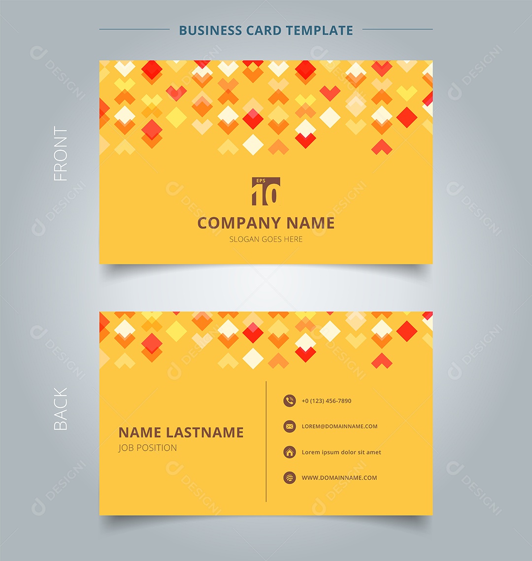 Modelo de Cartão de Visita Vetor EPS Editável