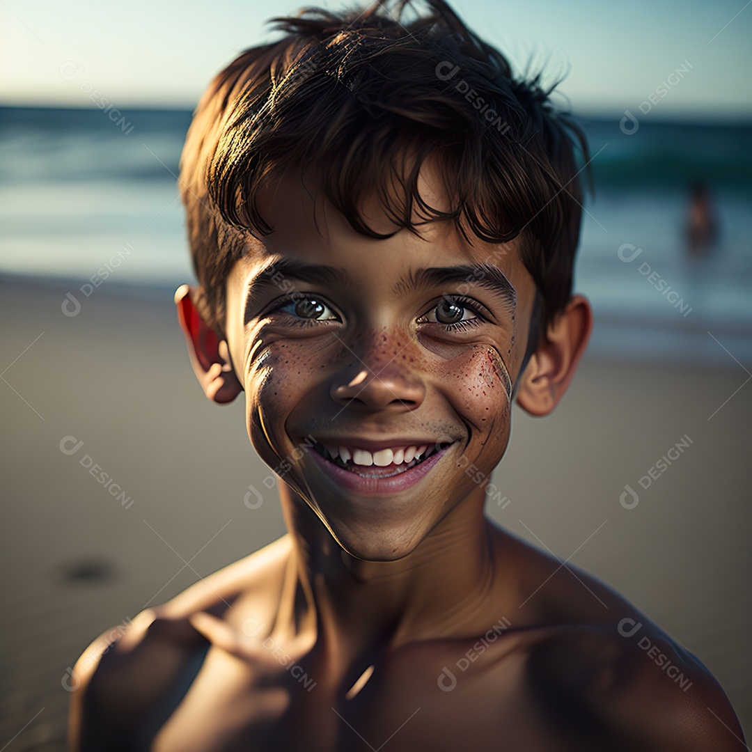 Imagem realista de menino jovem