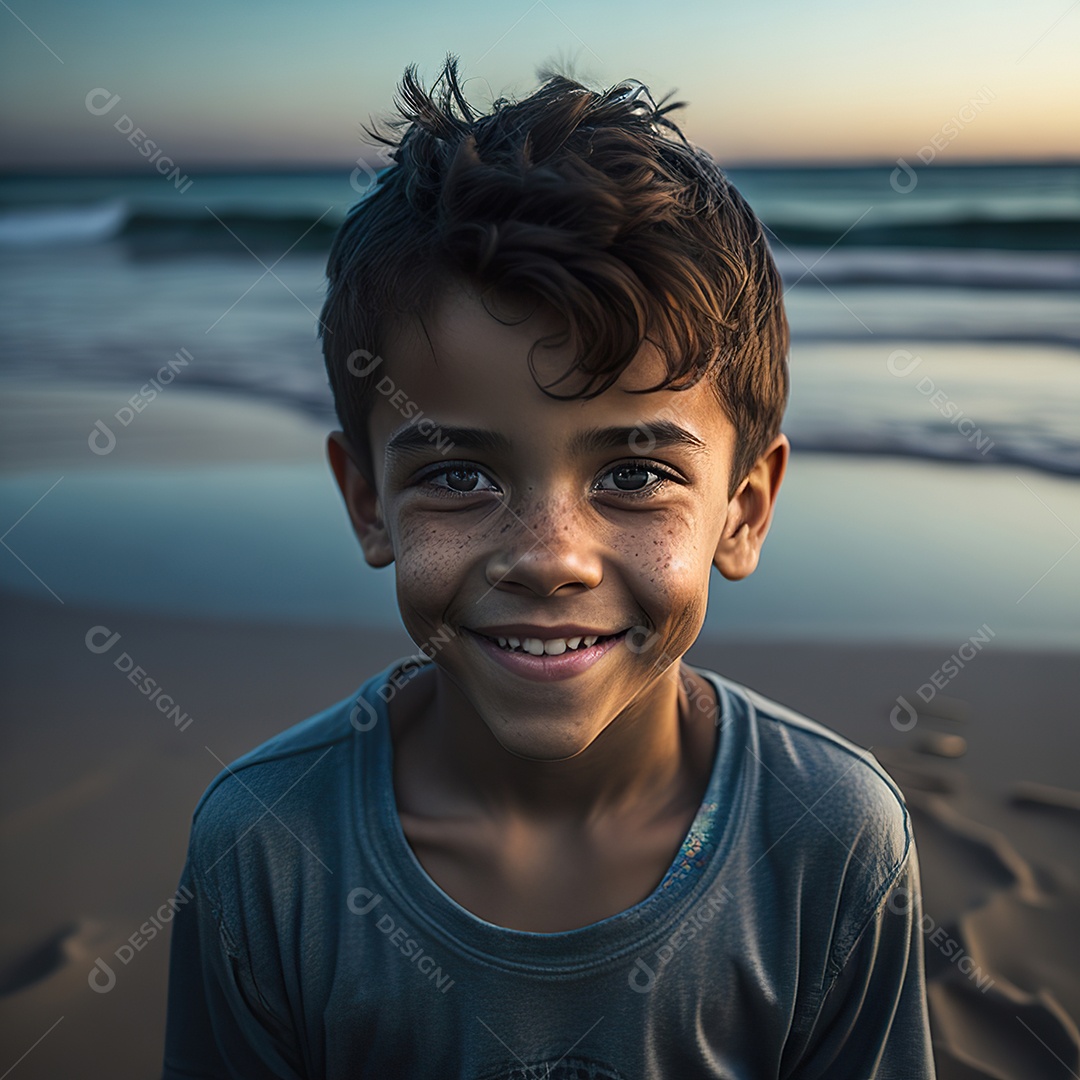 Imagem realista de menino jovem