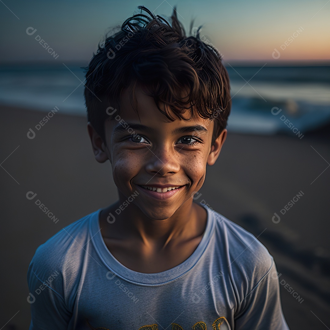 Imagem realista de menino jovem