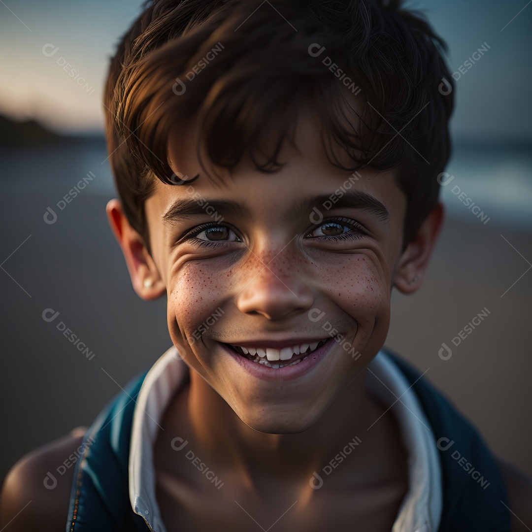 Imagem realista de menino jovem