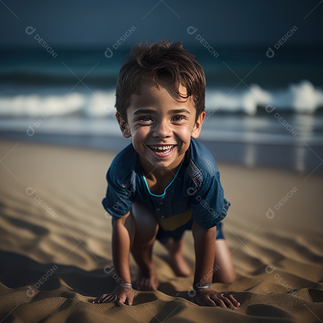 Imagem realista de menino jovem