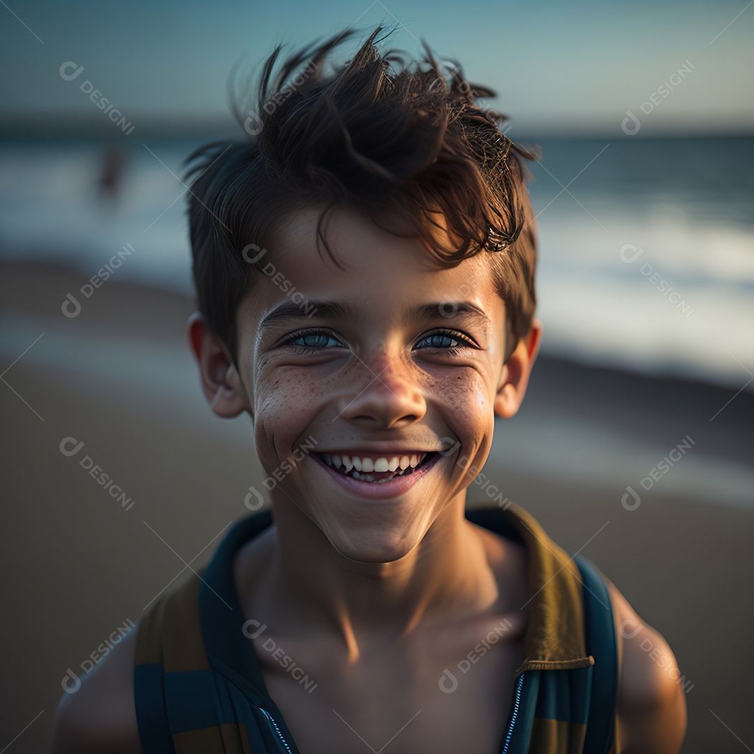 Imagem realista de menino jovem