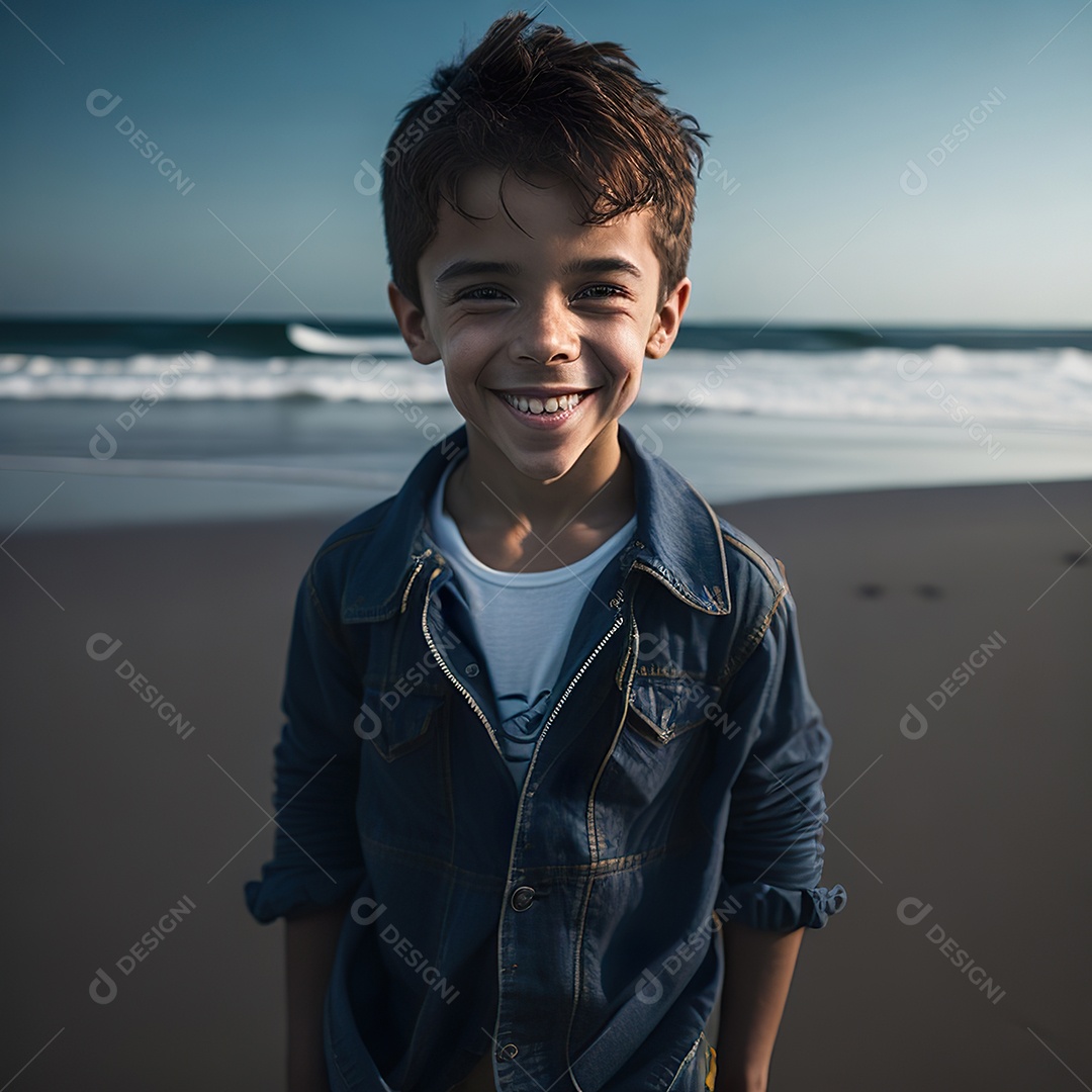 Imagem realista de menino jovem