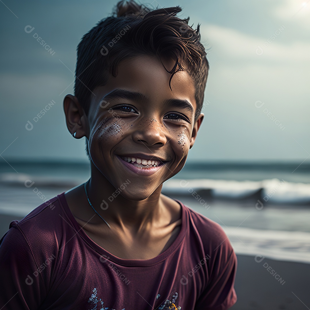 Imagem realista de menino jovem