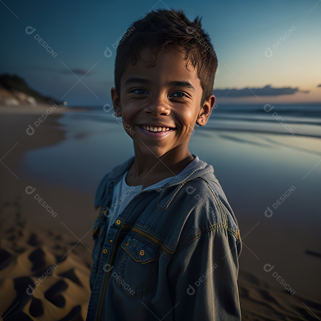 Imagem realista de menino jovem