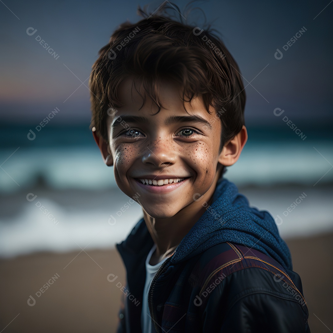 Imagem realista de menino jovem