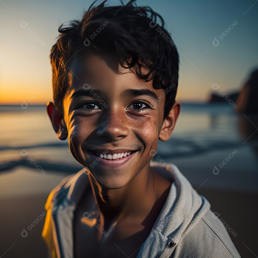 Imagem realista de menino jovem