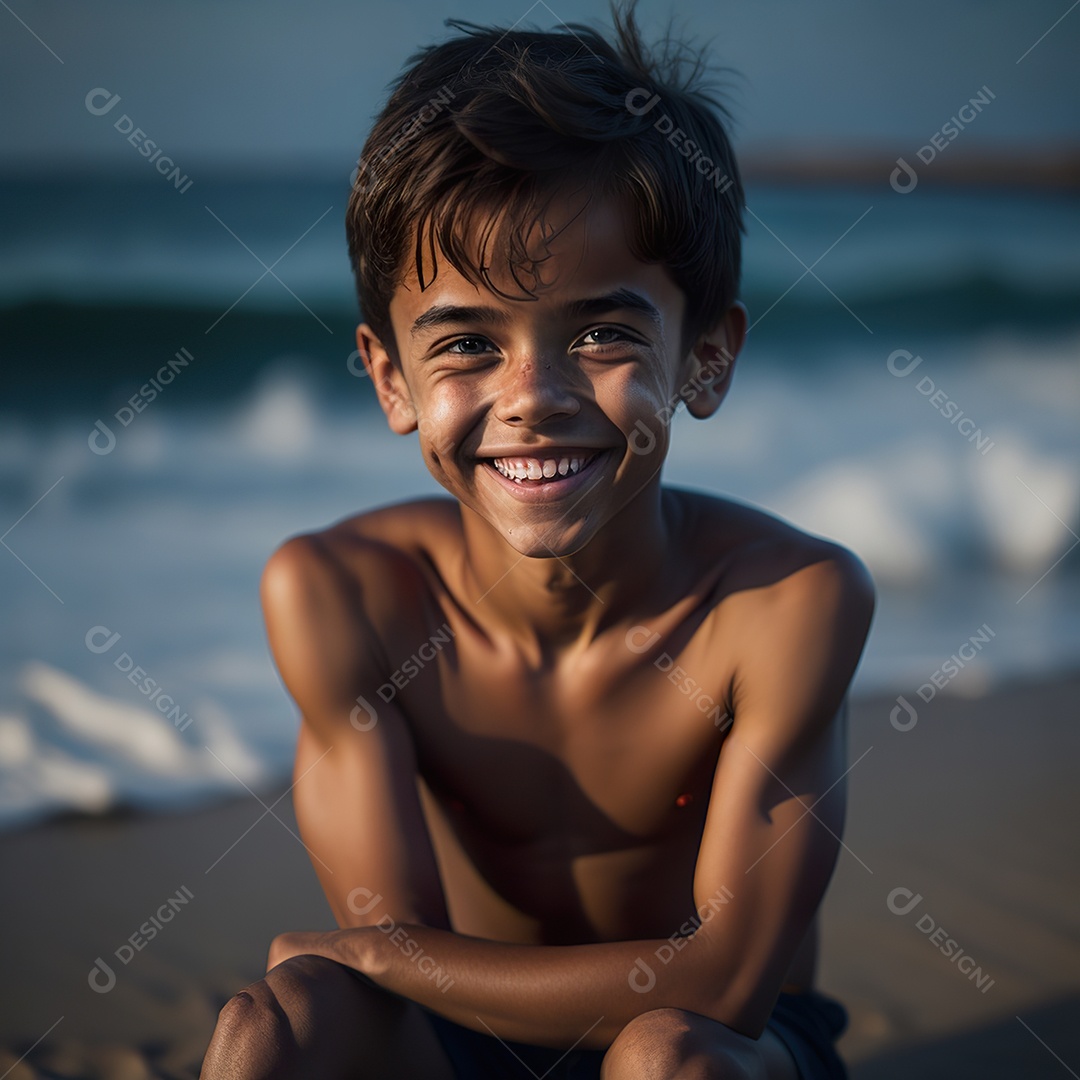 Imagem realista de menino jovem