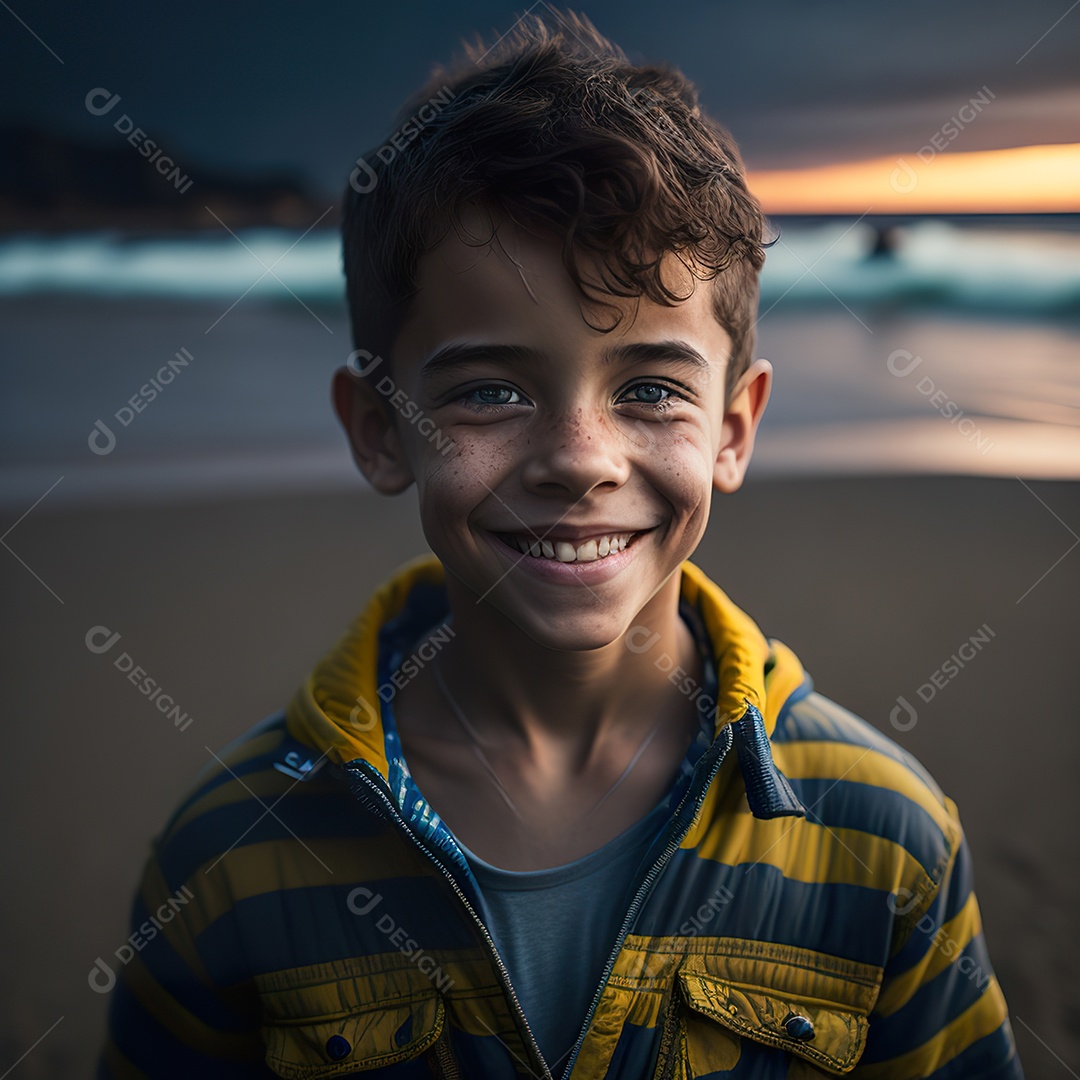 Imagem realista de menino jovem