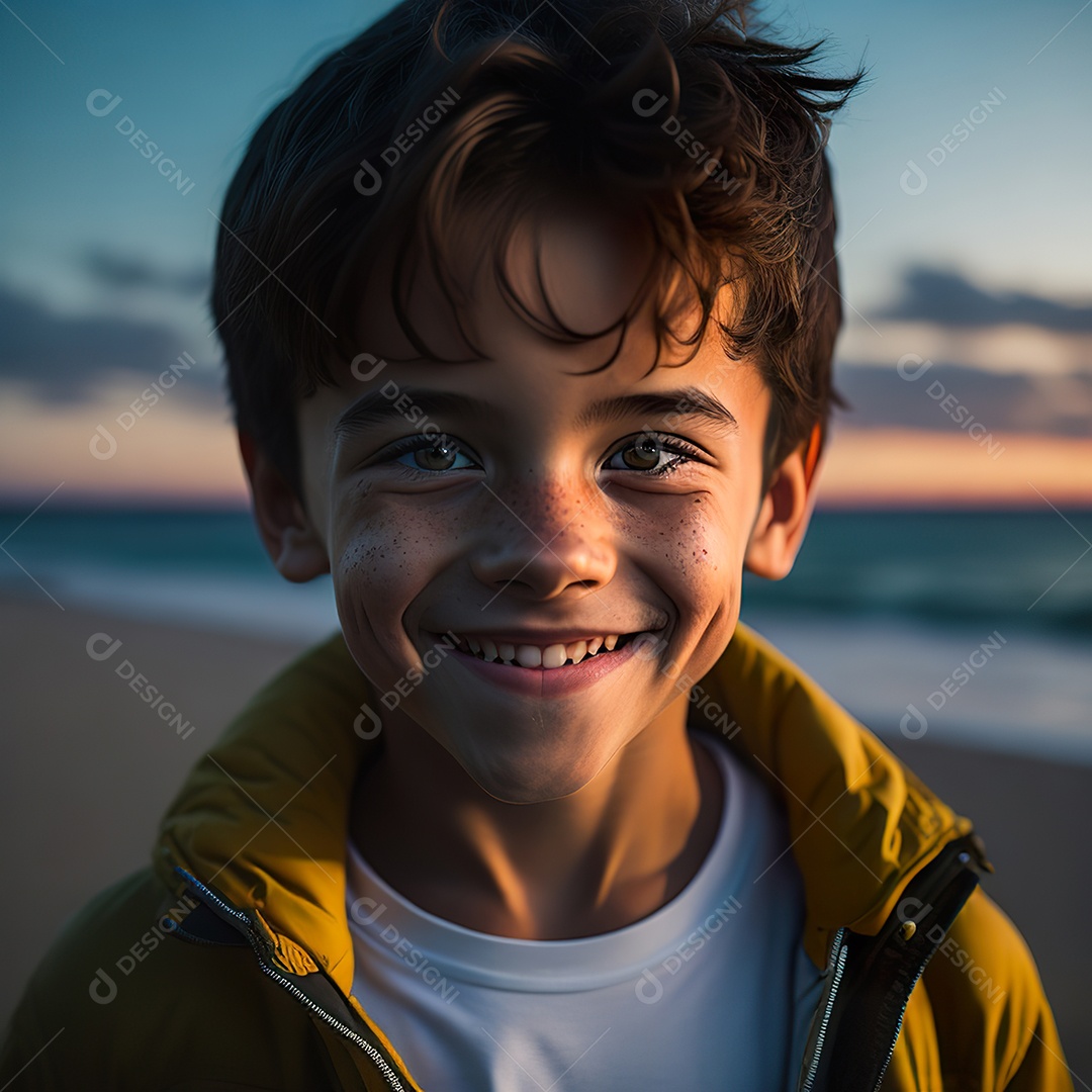 Imagem realista de menino jovem