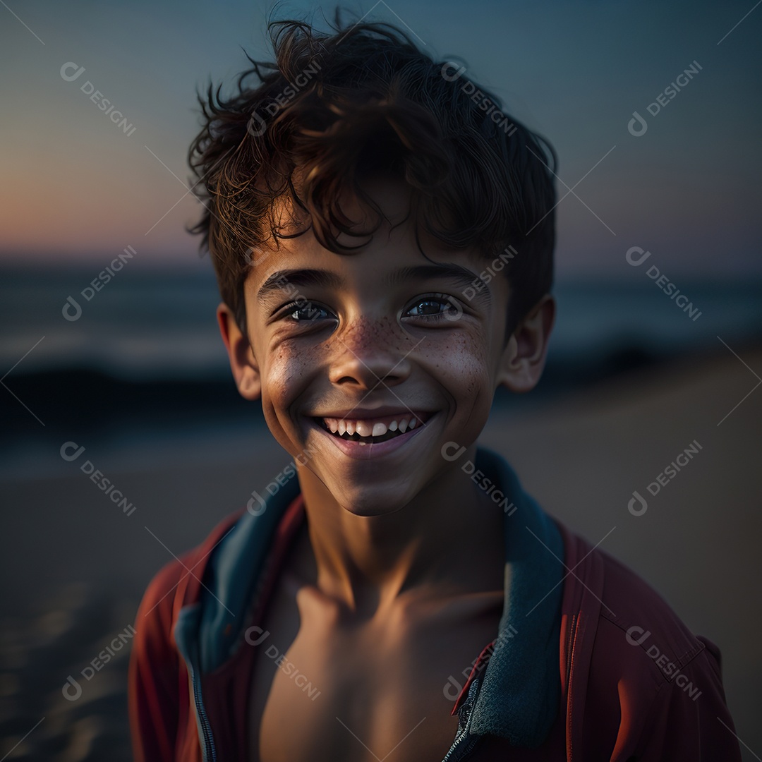 Imagem realista de menino jovem