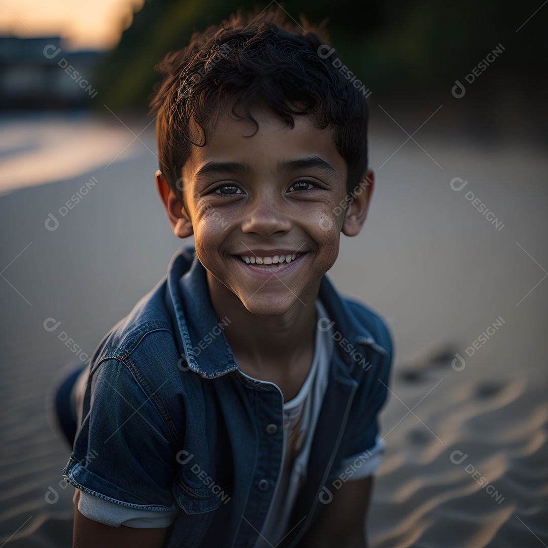 Imagem realista de menino jovem