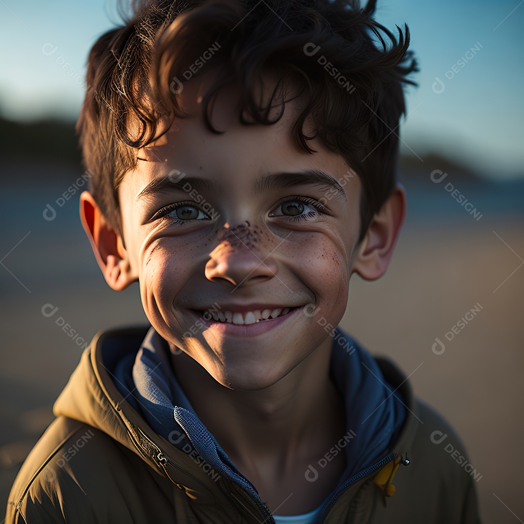 Imagem realista de menino jovem