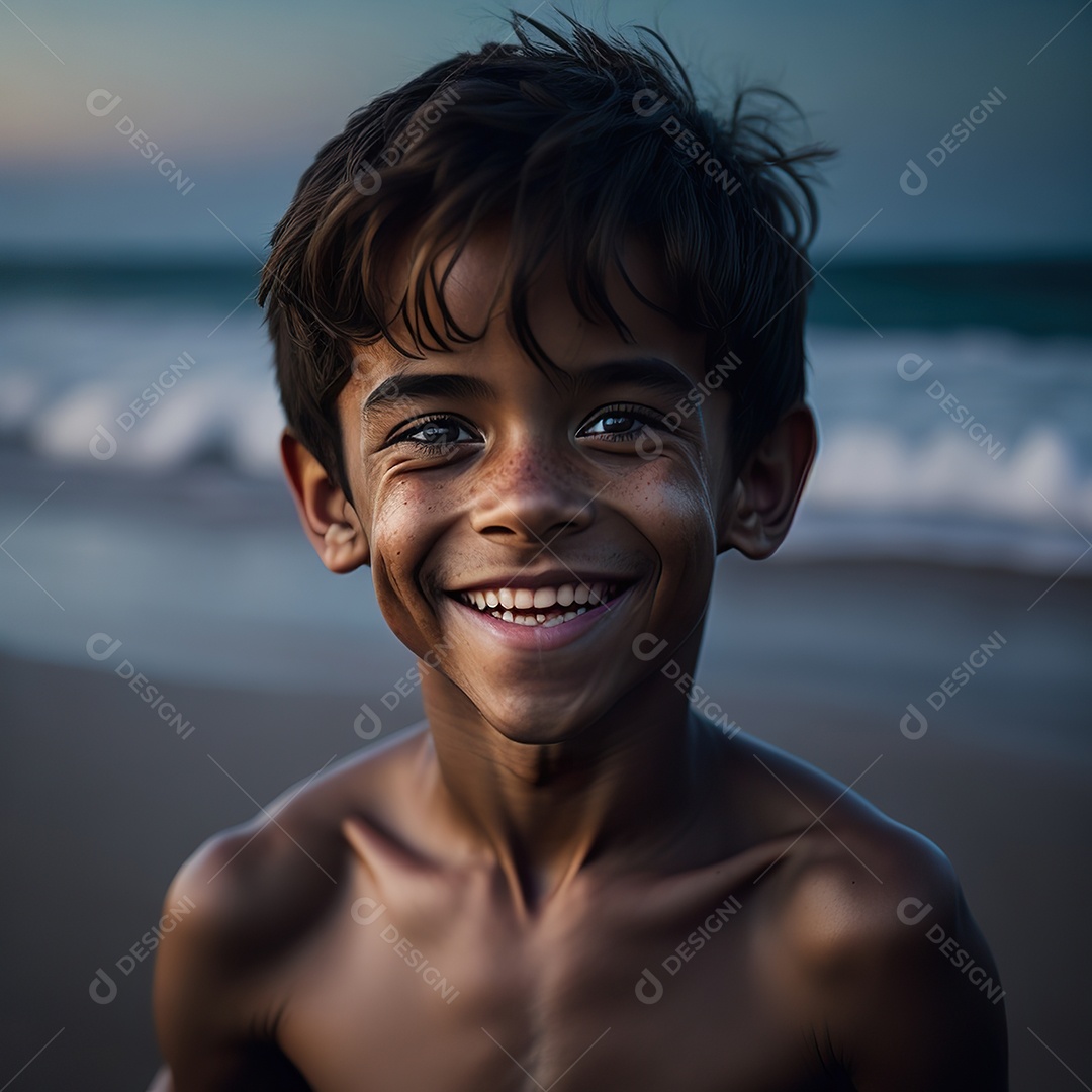 Imagem realista de menino jovem