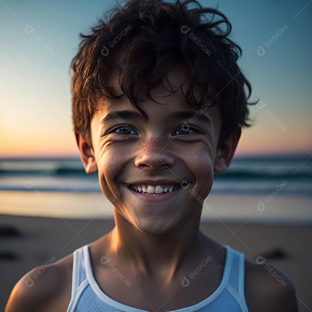 Imagem realista de menino jovem