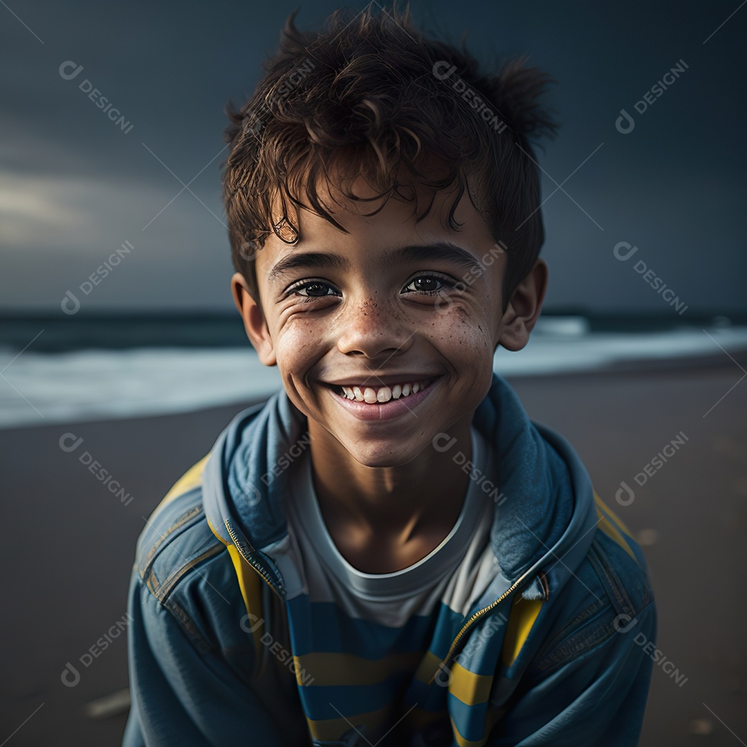 Imagem realista de menino jovem