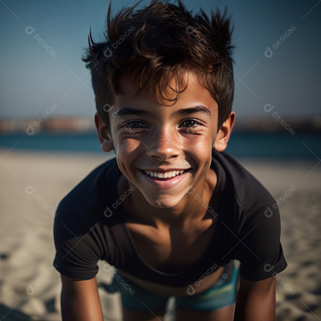 Imagem realista de menino jovem