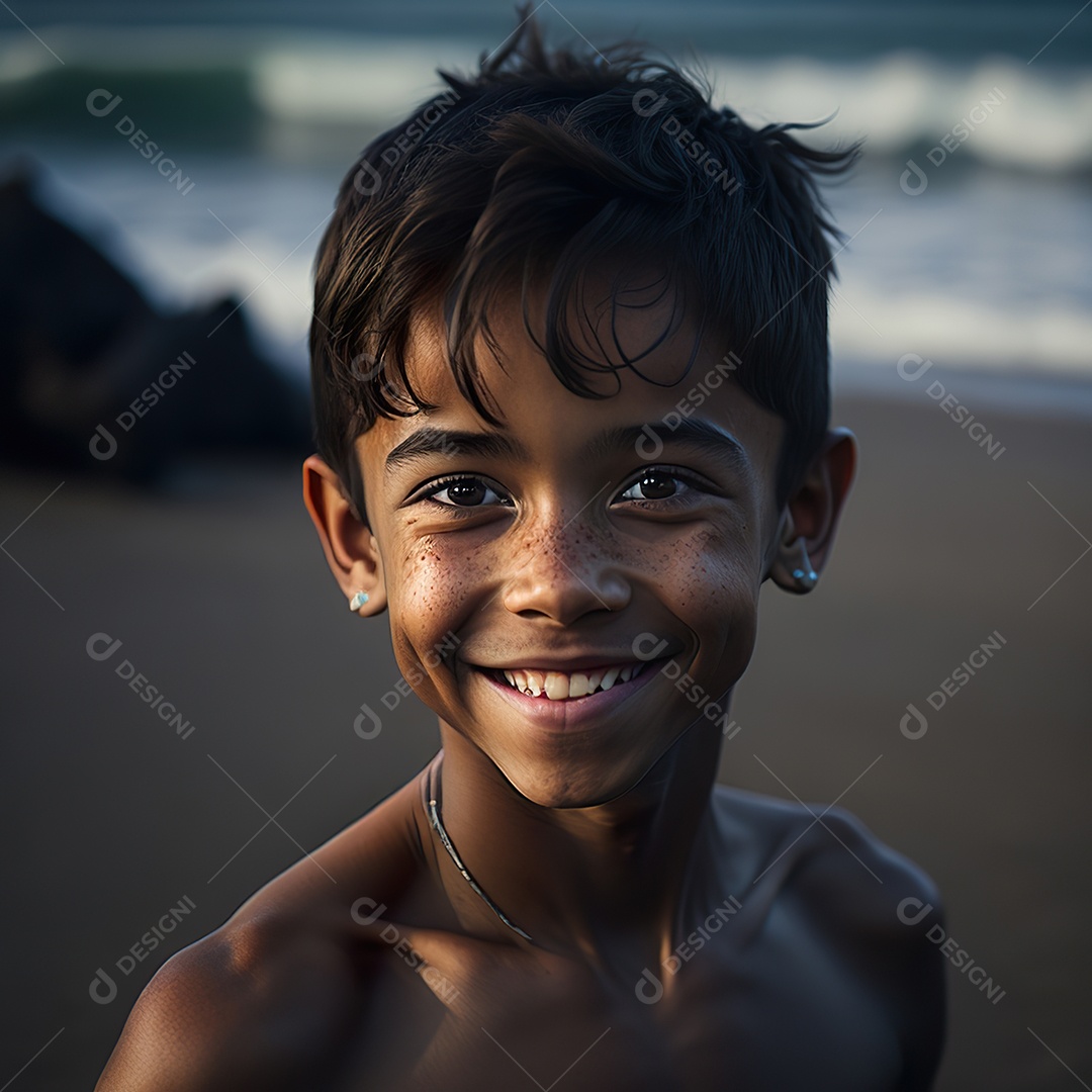 Imagem realista de menino jovem