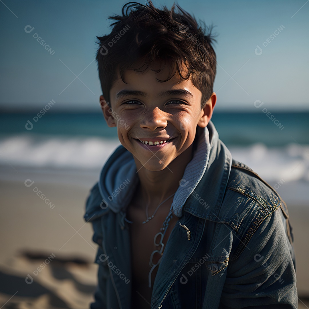 Imagem realista de menino jovem