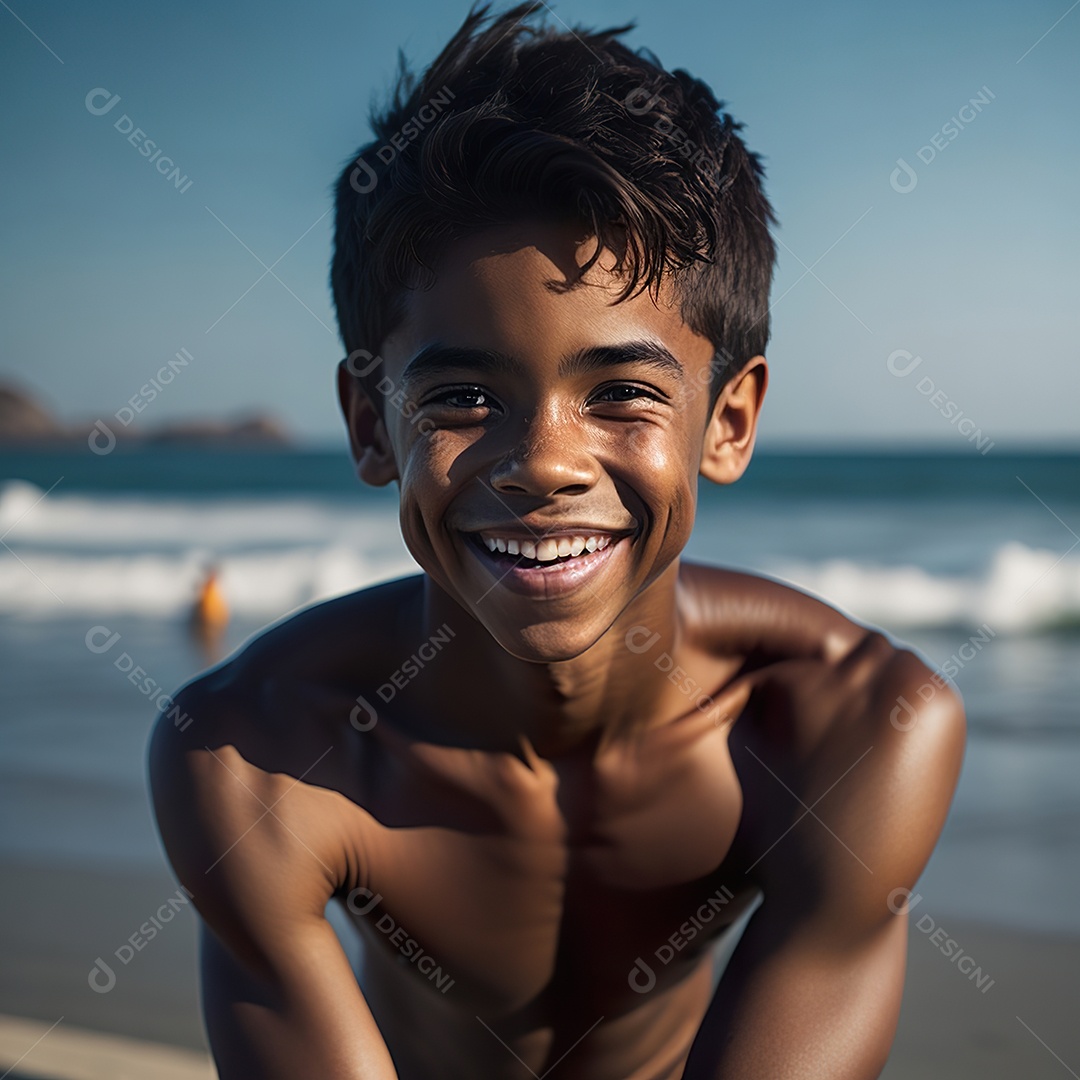 Imagem realista de menino jovem