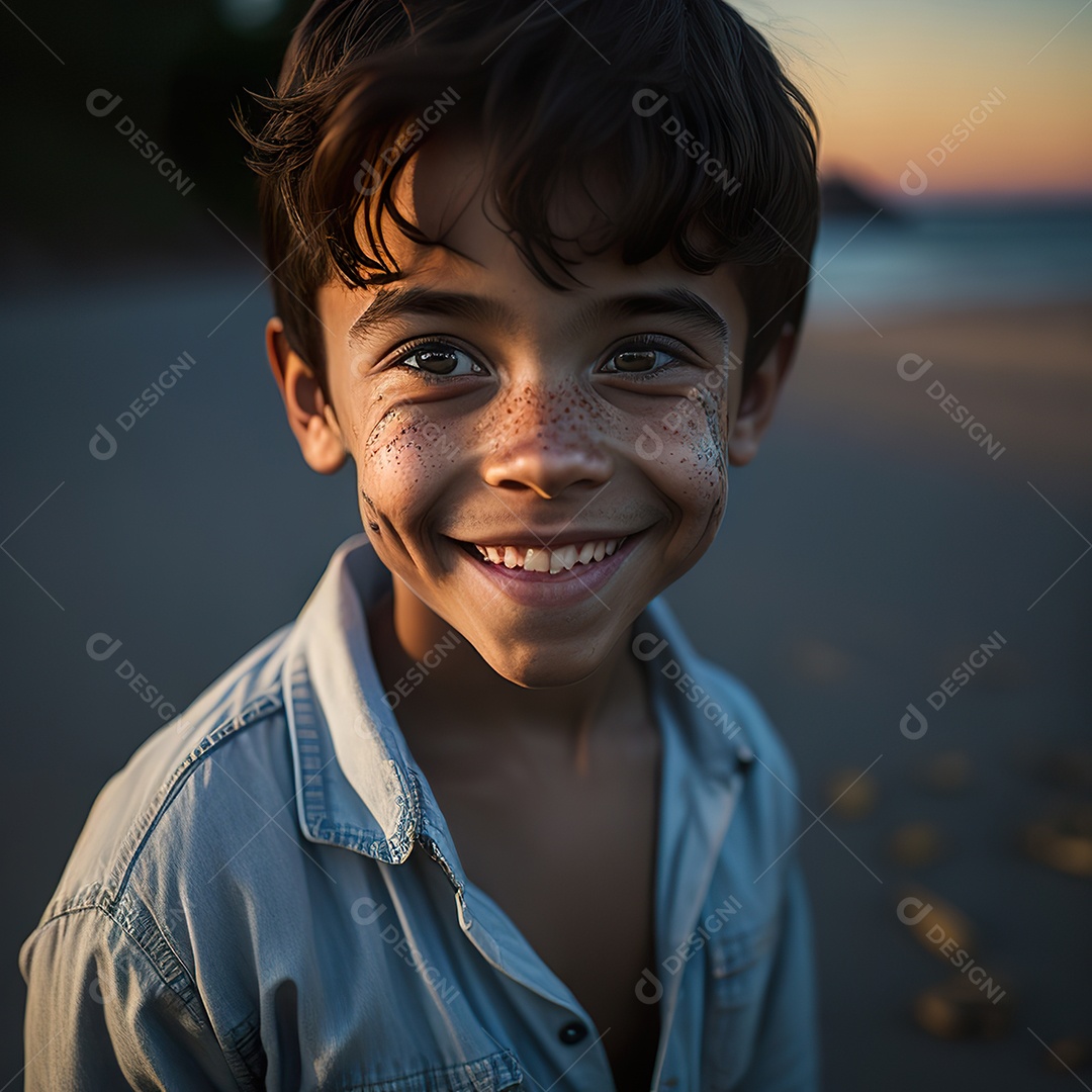 Imagem realista de menino jovem