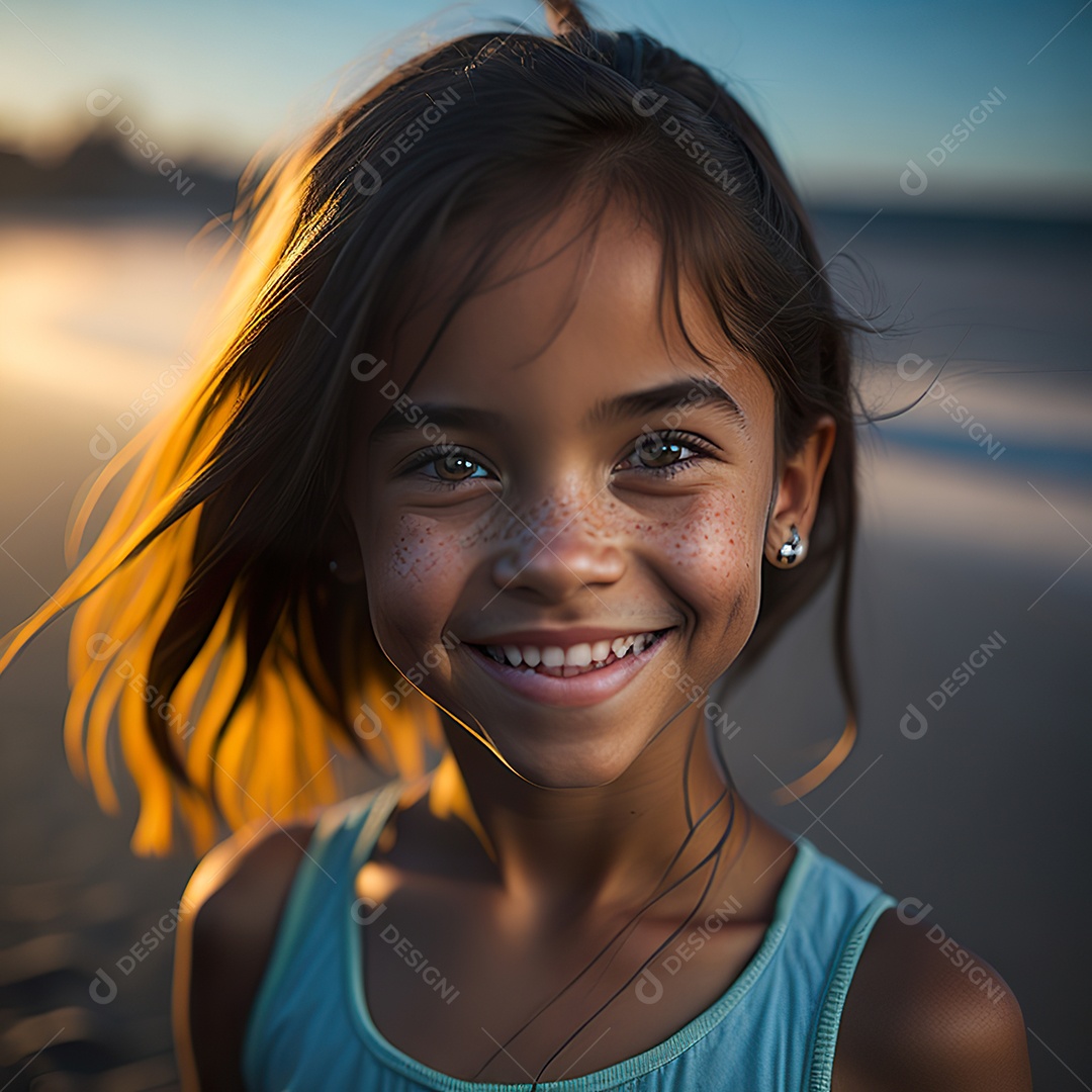 Imagem realista de menino jovem