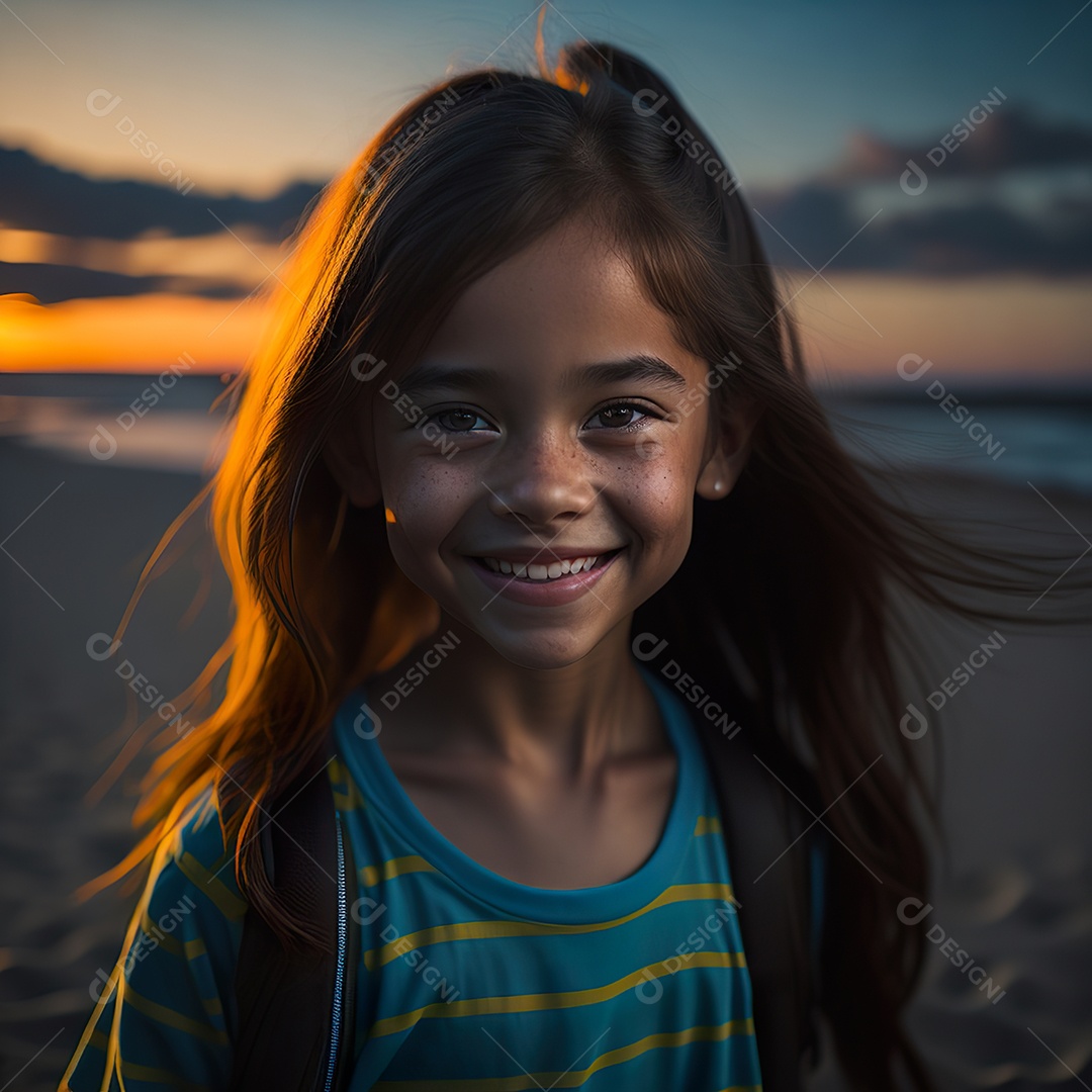 Imagem realista de menino jovem