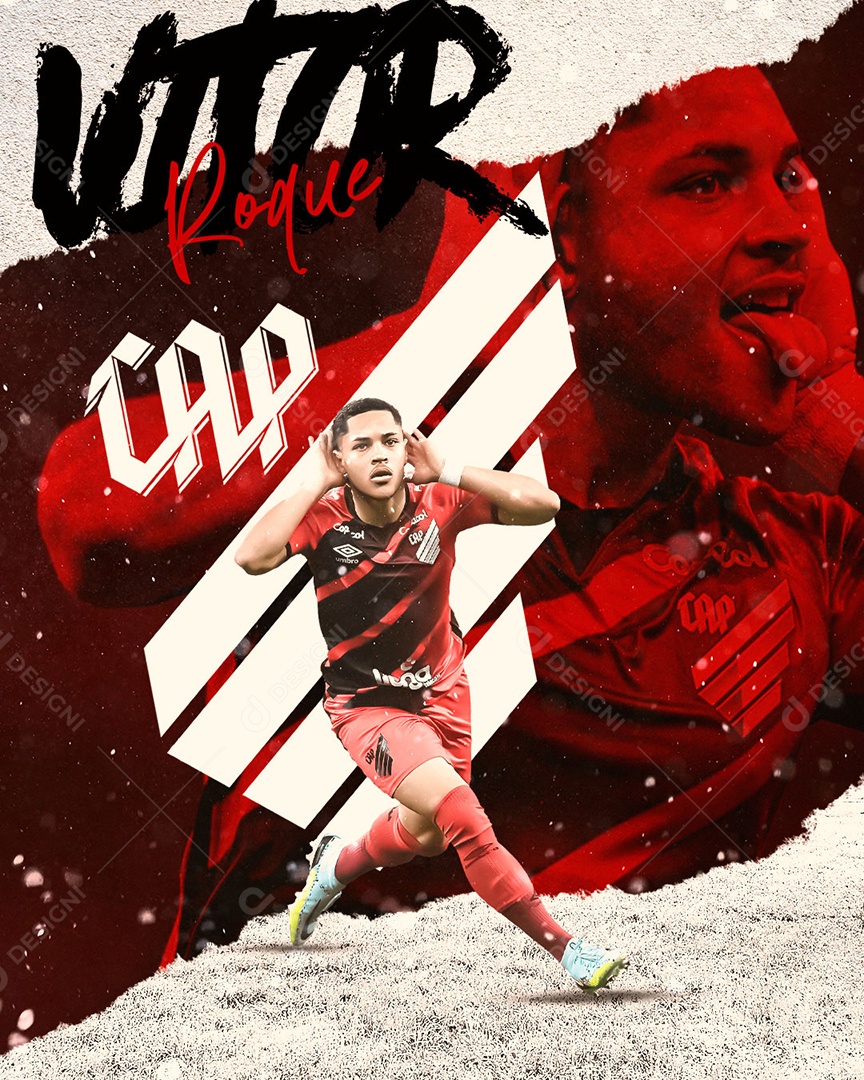Social Media Vitor Roque Athletico Paranaense PSD Editável