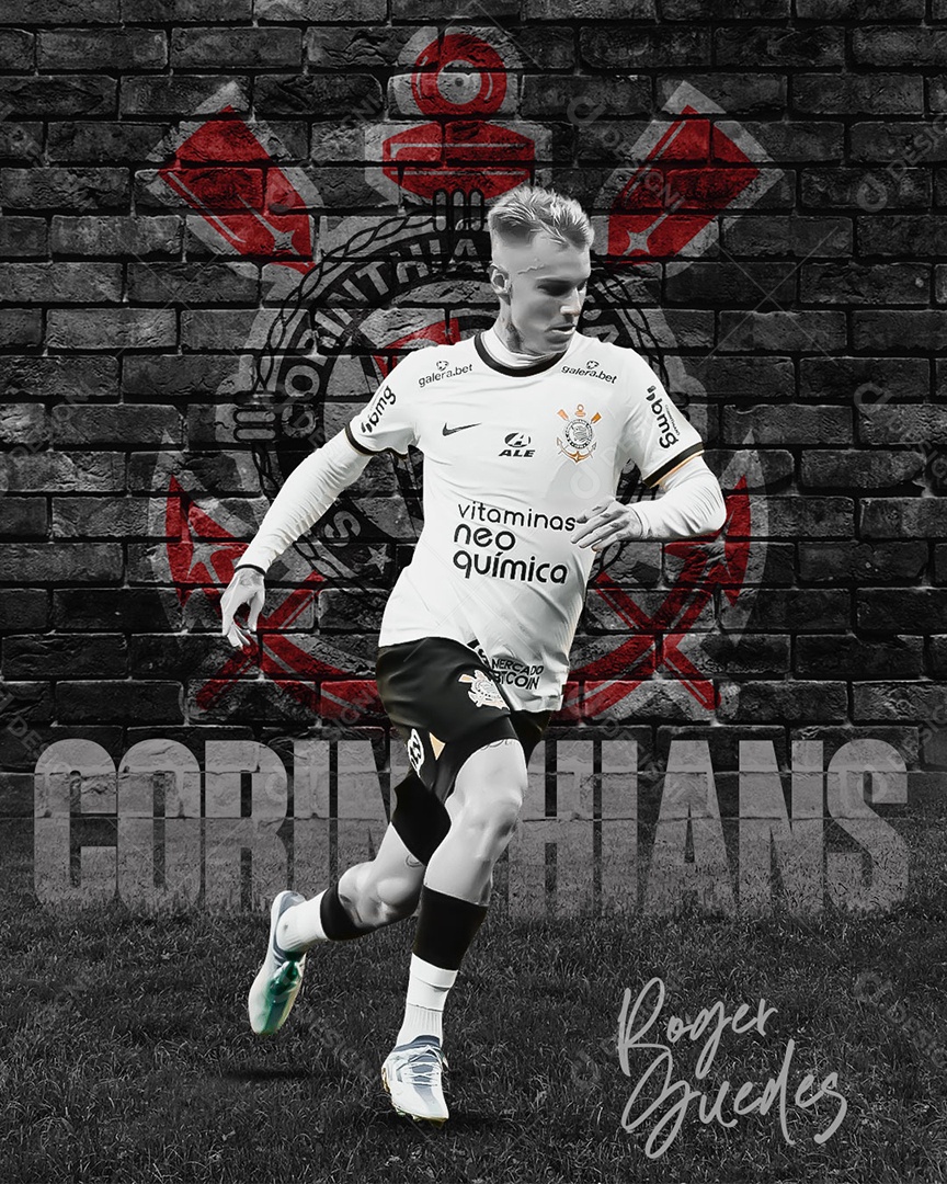 Social Media Roger Guedes Corinthians Futebol PSD Editável