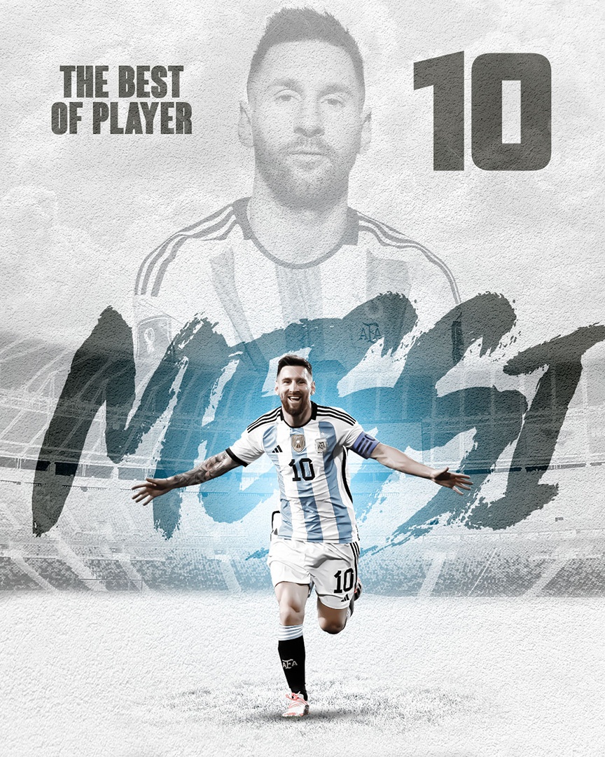 Futebol Messi Argentina Social Media PSD Editável