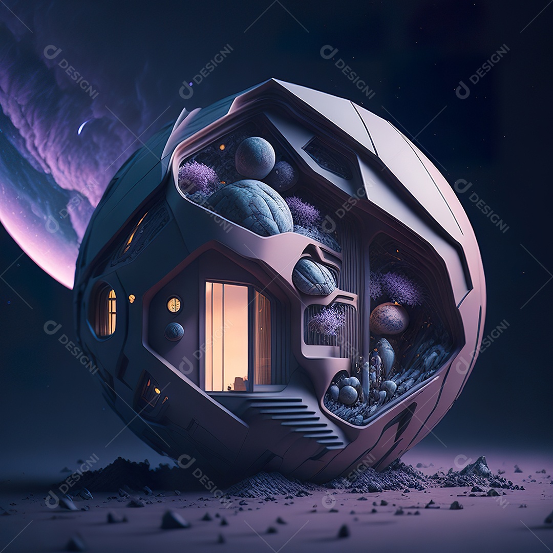 Casa de arte abstrata de dimensão 5D