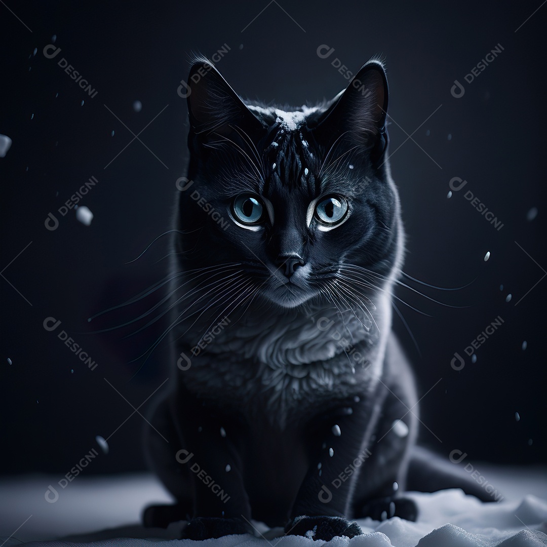 Retrato realista de gato