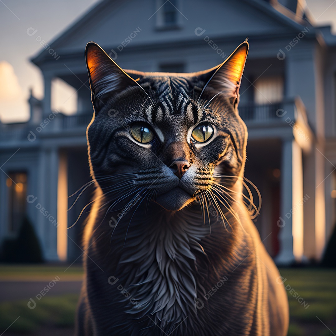 Realistic cat portrait