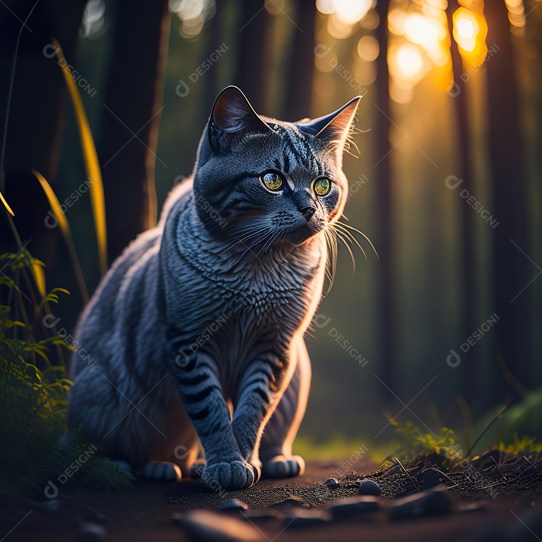 Realistic cat portrait