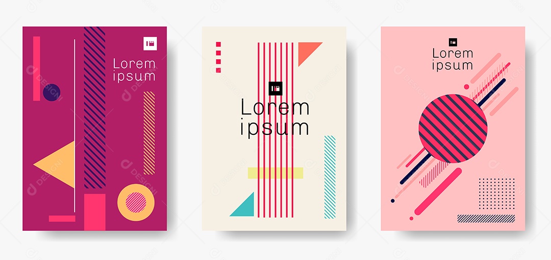 Conjunto de Fundo de Modelo de Brochura Vetor EPS