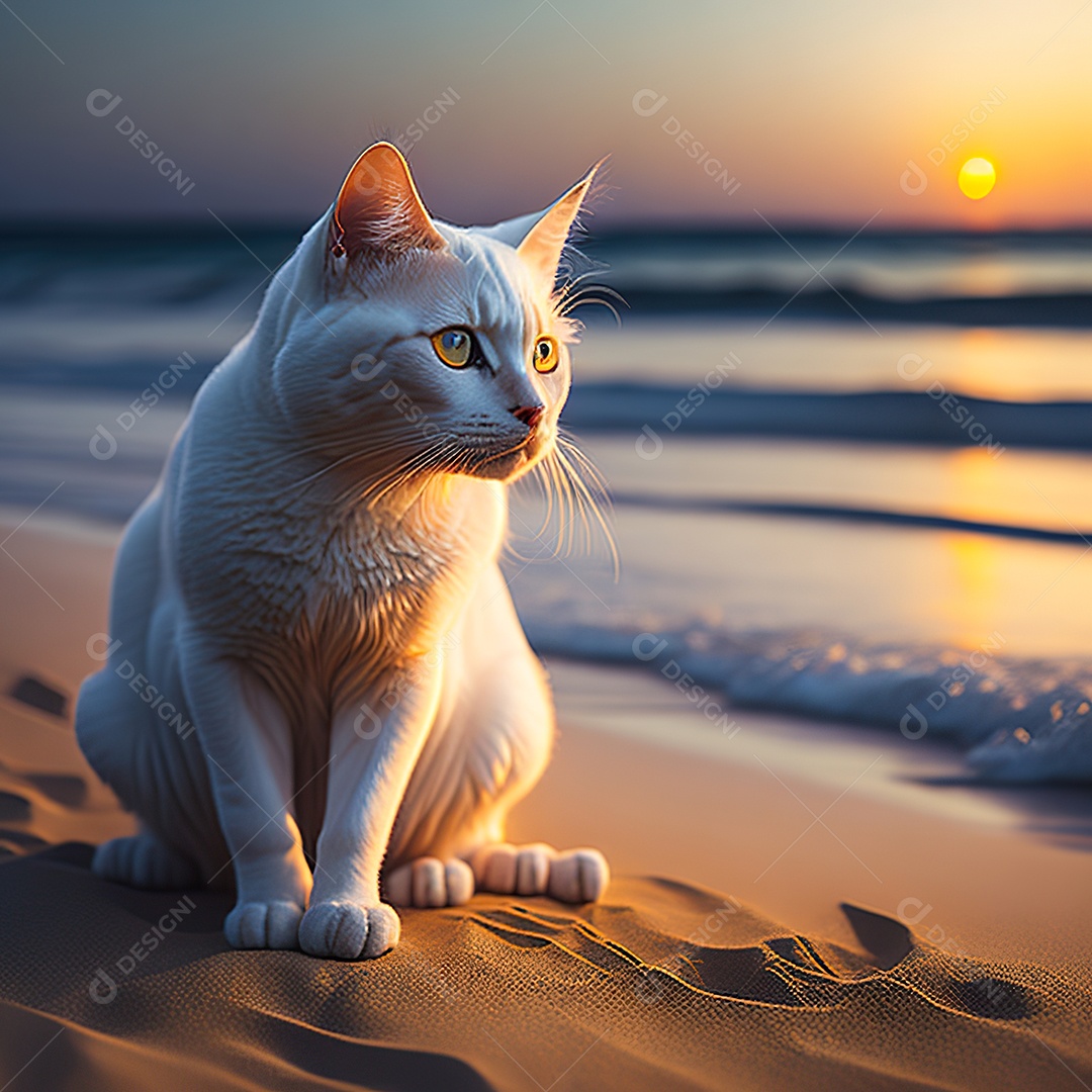 Realistic cat portrait