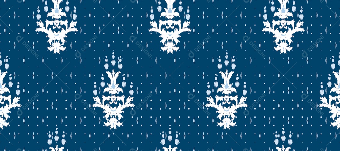 Padrão Tribal Tradicional Estilo Asteca Tapete Azul Vetor EPS