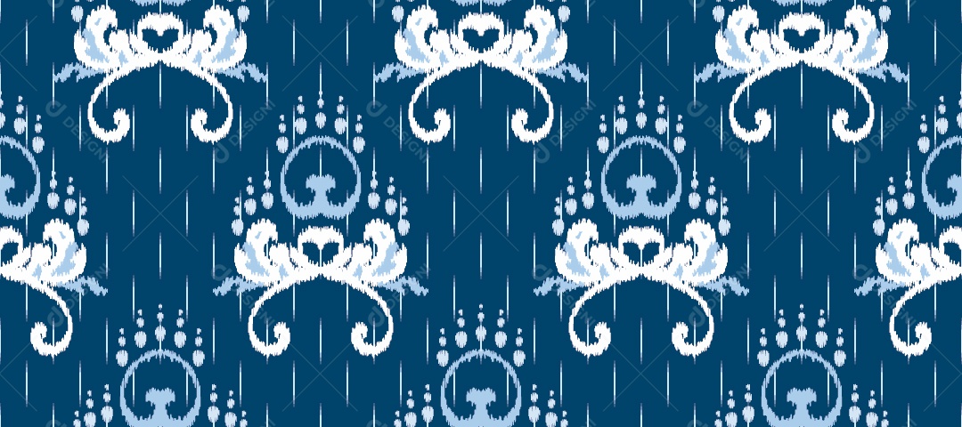 Padrão Tribal Tradicional Estilo Asteca Tapete Azul Vetor EPS