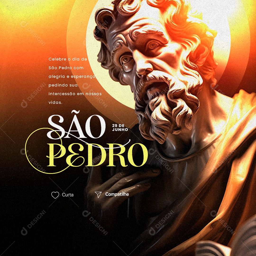 Celebre O Dia De São Pedro Com Alegria E Esperança 29 De Junho Social Media PSD Editável