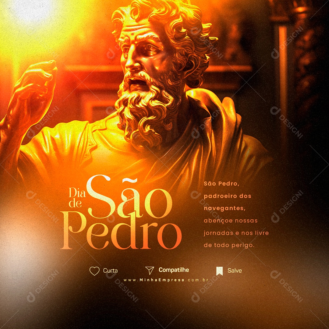 Padroeiro Dos Navegantes Abençoe Nossas Jornadas Dia De São Pedro Social Media PSD Editável