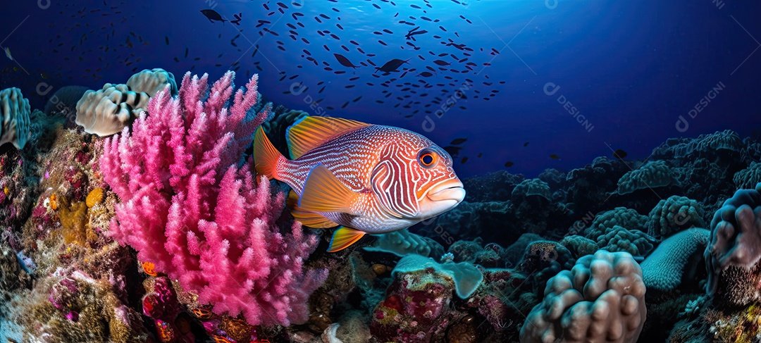 Ilustração do recife de coral