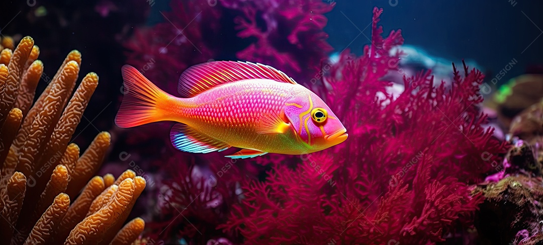 Ilustração do recife de coral