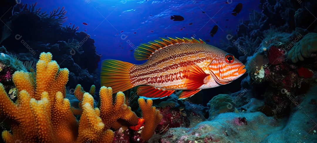 Ilustração do recife de coral