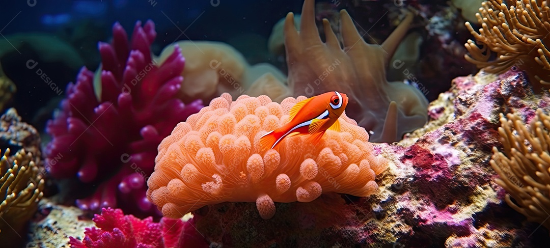 Ilustração do recife de coral