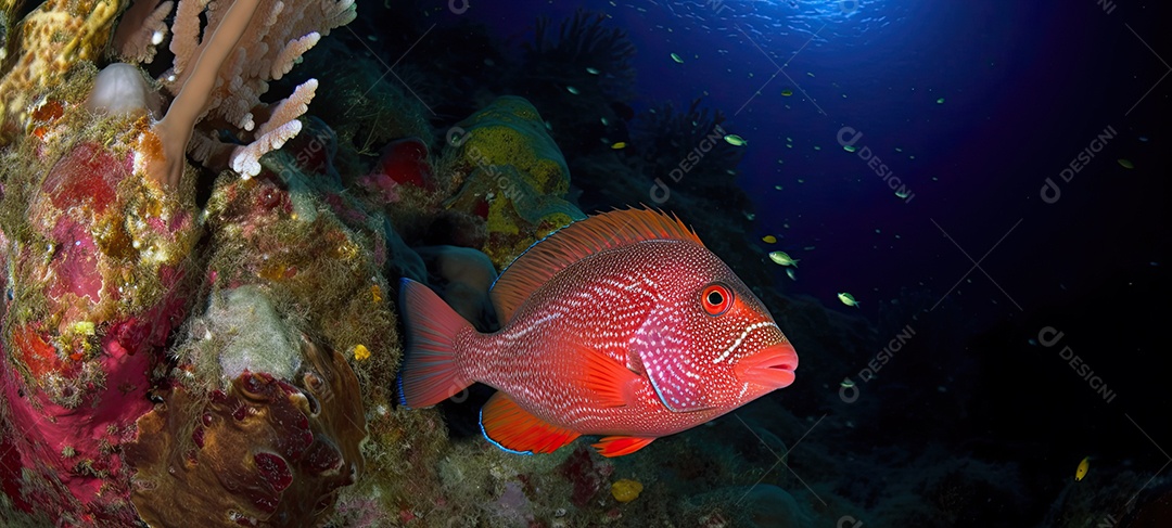 Ilustração do recife de coral