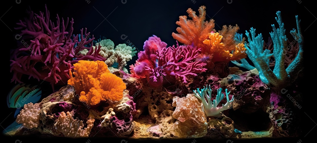 Ilustração de recife de coral